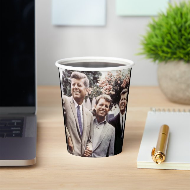 American President John Kennedy & Robert & Ted Paper Cups (Insitu)