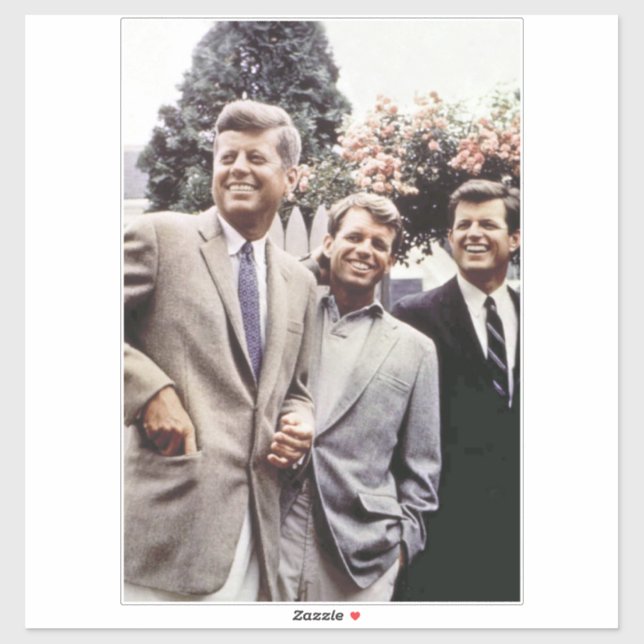 American President John Kennedy & Robert & Ted Sticker (Sheet)