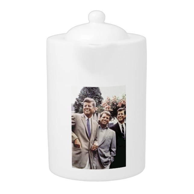 American President John Kennedy & Robert & Ted Teapot (Front)
