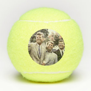 American President John Kennedy & Robert & Ted Tennis Balls