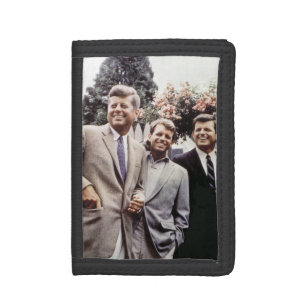 American President John Kennedy & Robert & Ted Trifold Wallet
