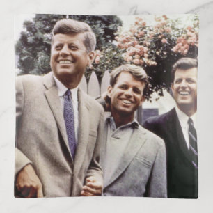 American President John Kennedy & Robert & Ted Trinket Tray