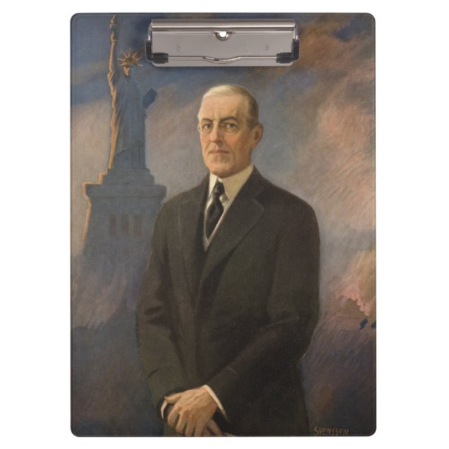 American President Woodrow Wilson & Liberty Clipboard (Front)