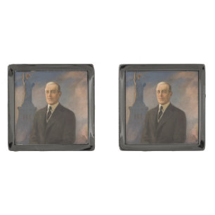 American President Woodrow Wilson & Liberty Cufflinks
