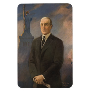 American President Woodrow Wilson & Liberty Magnet