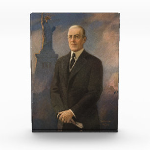 American President Woodrow Wilson & Liberty Photo Block