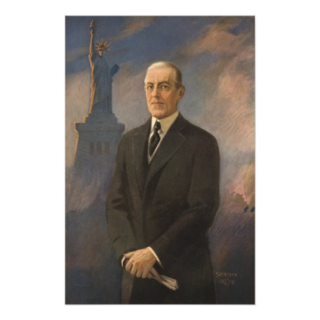 American President Woodrow Wilson & Liberty Photo Print (Front)