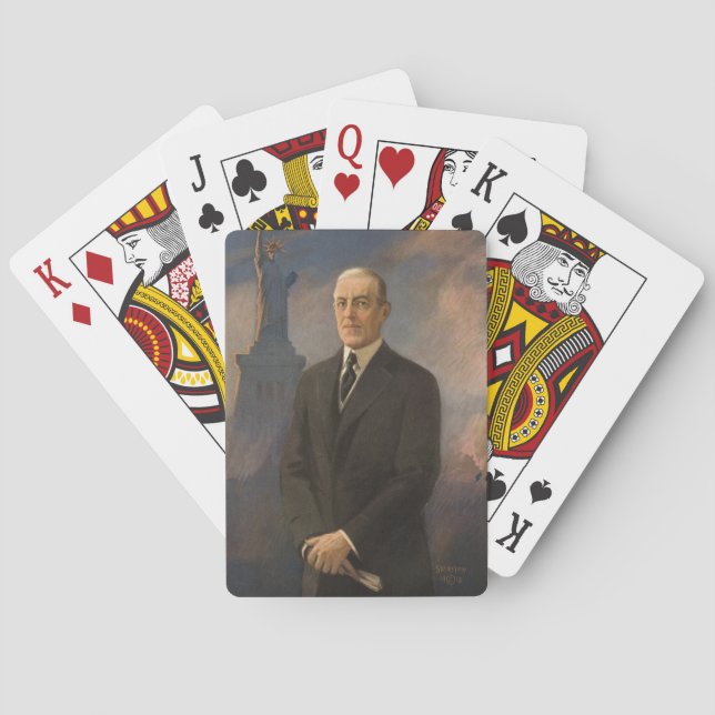American President Woodrow Wilson & Liberty Poker Cards (Back)