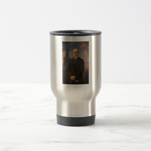 American President Woodrow Wilson & Liberty Travel Mug (Center)
