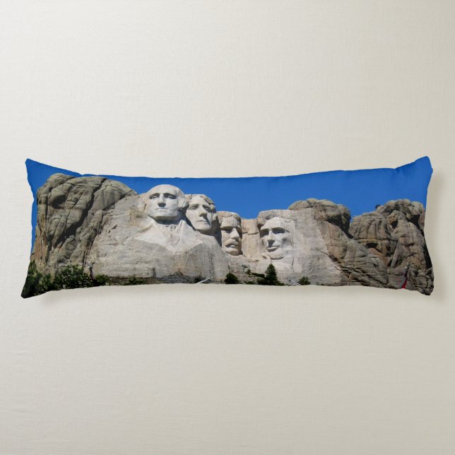 American Presidents Carved in Granite Mt Rushmore Body Pillow (Front)