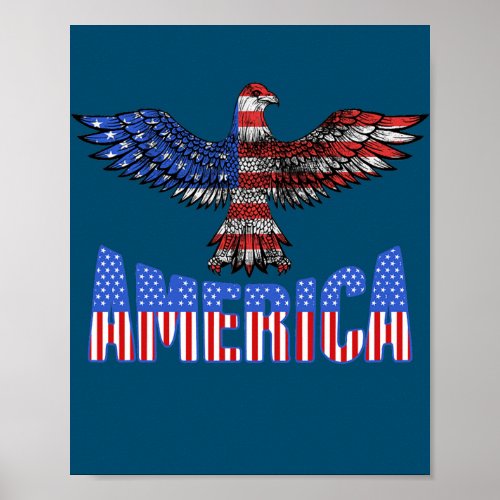 American Pride 4th Of July Eagle Patriotic Poster