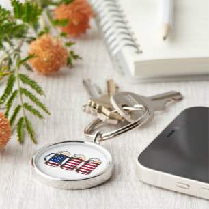 American PRIDE Beer FLAG Key Ring