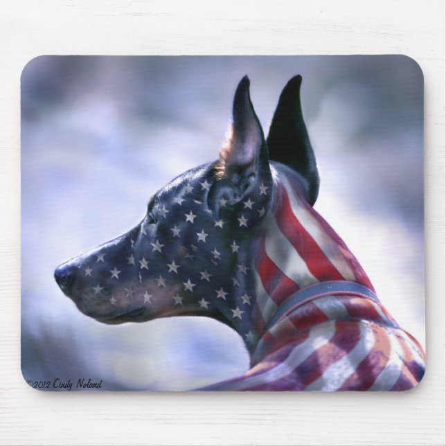 American Pride Doberman Mouse Pad (Front)