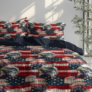 American Pride Duvet Flag & Eagle Bedroom Accent Cover