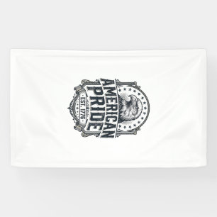 American Pride Eagle Vintage Patriotic Shirt Desig Banner