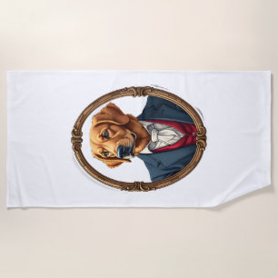 American Pride Golden Retriever Vintage Shirt 4 Beach Towel
