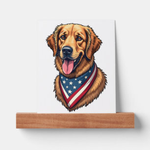 American Pride Golden Retriever Vintage Shirt Picture Ledge