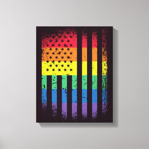 American Pride Grunge Canvas Print
