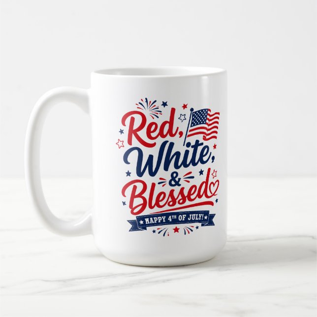 American Pride Independence Day Gift Coffee Mug (Left)