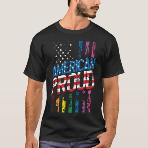 American Pride LGBT Patriot Gay Lesbian Patriotic  T_Shirt