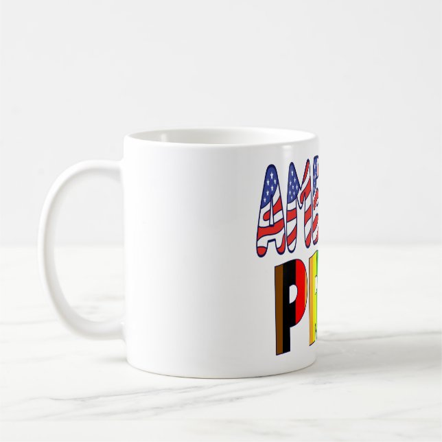 American Pride - LGBTQ+ America Pride Month July 4 Coffee Mug (Left)