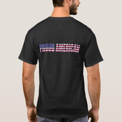 AMERICAN PRIDE modern USA flag script  T_Shirt