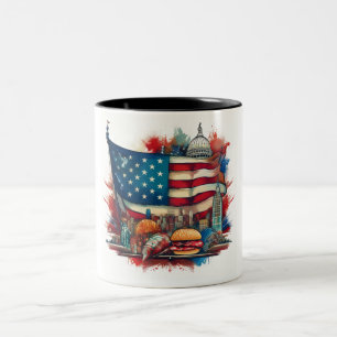 American Pride Mug - Patriotic Design
