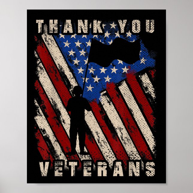 American Pride Patriot Soldier Veterans Us Flag Me Poster (Front)