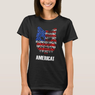 American Pride Patriotic Cat 4th Of July American T-Shirt