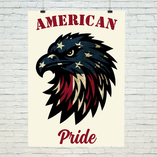 American Pride, Patriotic Red White Blue Eagle Photo Print (Creator Uploaded)