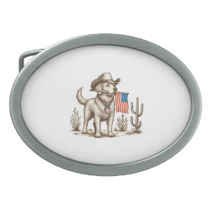 American Pride Pooch Patriotic Dog Belt Buckle