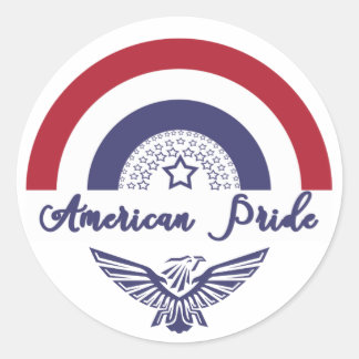 American Pride Rainbow Flag / Eagle Sticker
