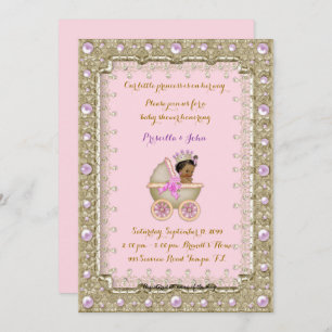 American Princess Baby Shower pink Invitation 4