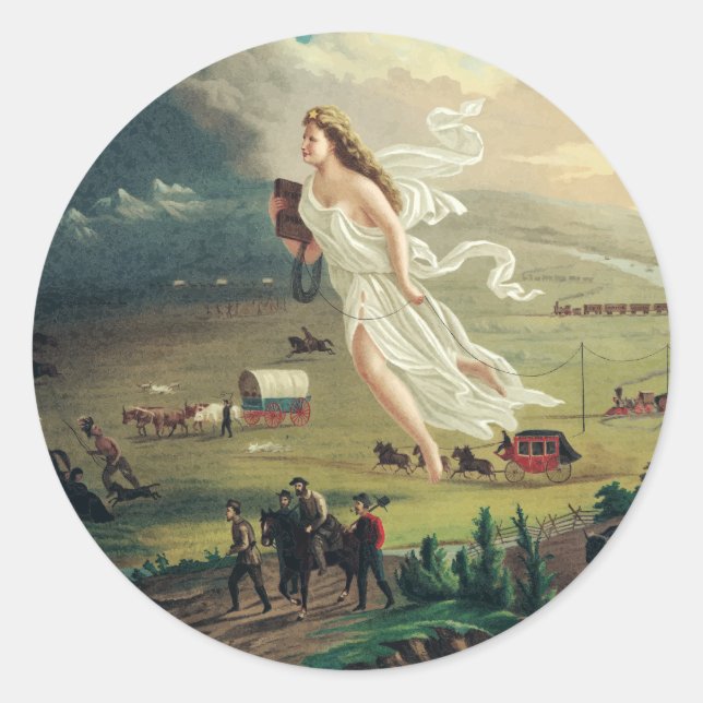 American Progress by John Gast Classic Round Sticker (Front)