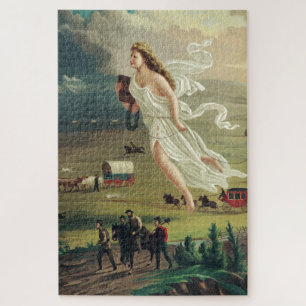 American Progress by John Gast Frontier Art Jigsaw Puzzle