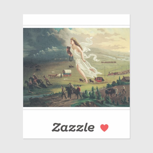 American Progress by John Gast Sticker (Sheet)