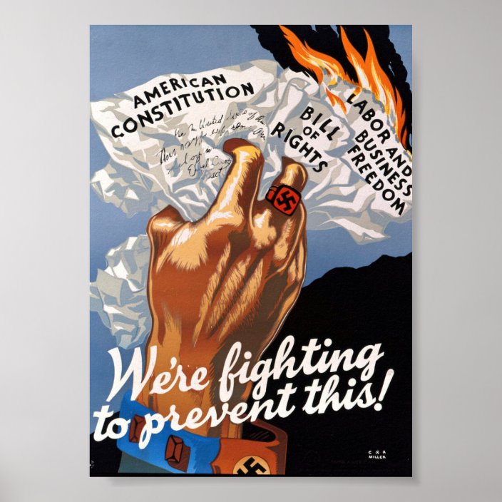 American Propaganda Against Nazism Poster | Zazzle.com