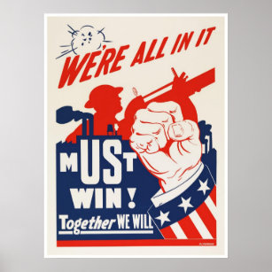 American propaganda during World War II Poster