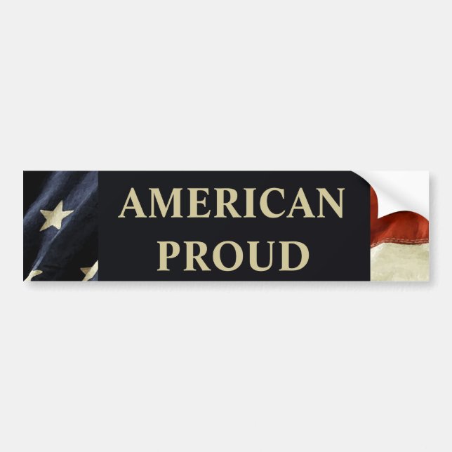 AMERICAN PROUD BUMPER STICKER (Front)