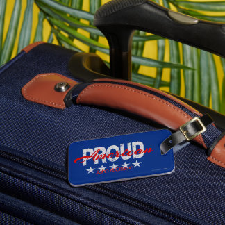 American Proud Patriotic Luggage Tag