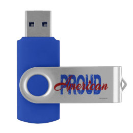American Proud Patriotic Swivel Flash Drive