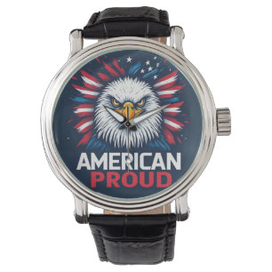 American Proud USA Flag Patriotic Gift Watch