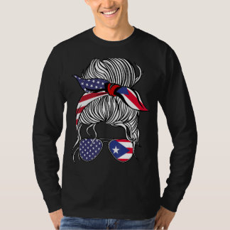 American Puerto Rican Patriot Flag Women Girl Rico T-Shirt