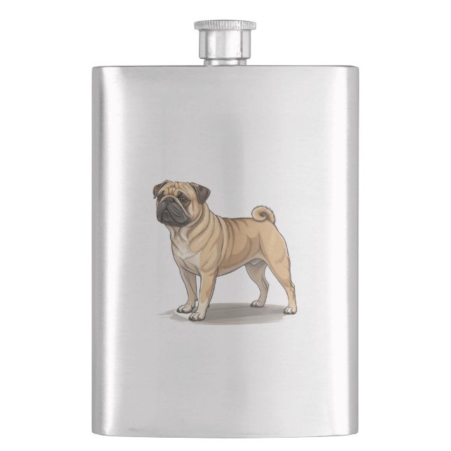 American Pugabull Flask (Front)