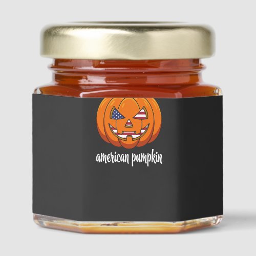 American Pumpkin Patriotic Halloween Jack O Lanter Honey Jar Favors
