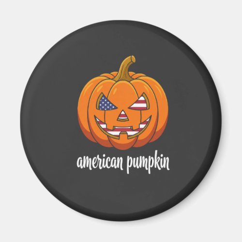 American Pumpkin Patriotic Halloween Jack O Lanter Magnet