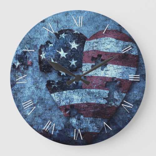 American Puzzle Large Clock