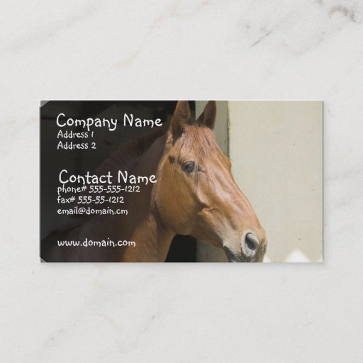 Customizable American Quarter Horse Business Card
