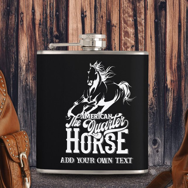 American quarter horse Cowboy wild west western Flask (American quarter horse Cowboy wild west western Flask)