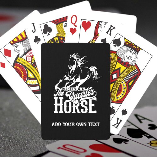 American quarter horse Cowboy wild west western Poker Cards